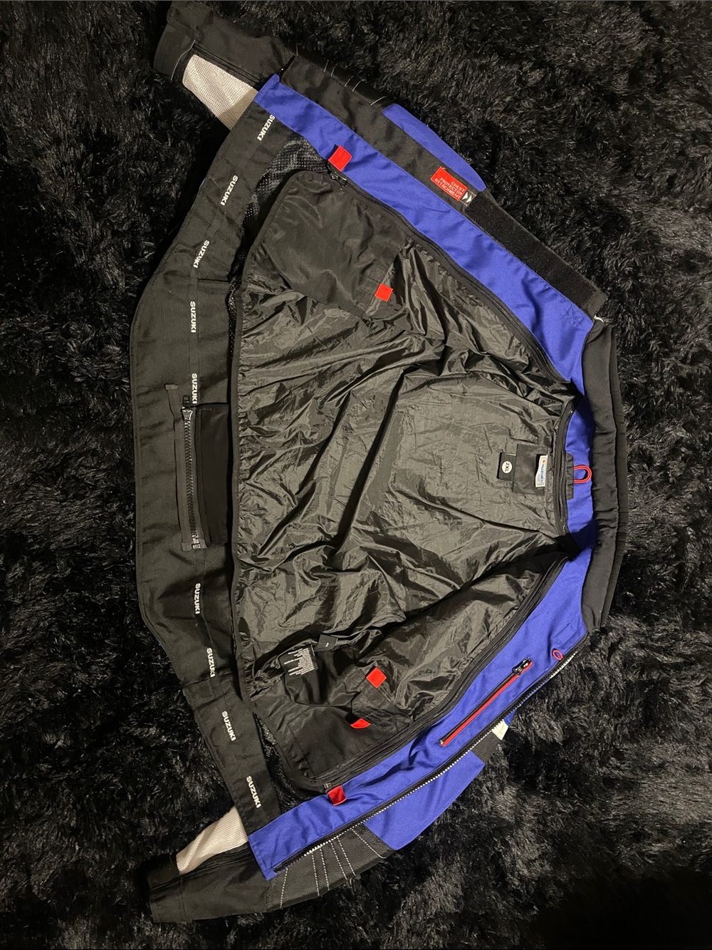Suzuki GSX-R Blue & White Motorcycle Jacket - Picture 9 of 12
